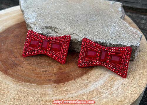 Hand-sewn bows for ruby slippers