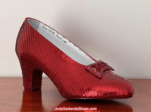 Judy Garland's size 5B right shoe is finished