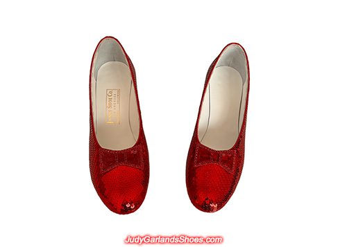 US women's size 8 hand-sewn ruby slippers